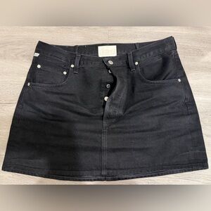 Citizens of Humanity Denim Mini Black Skirt 31